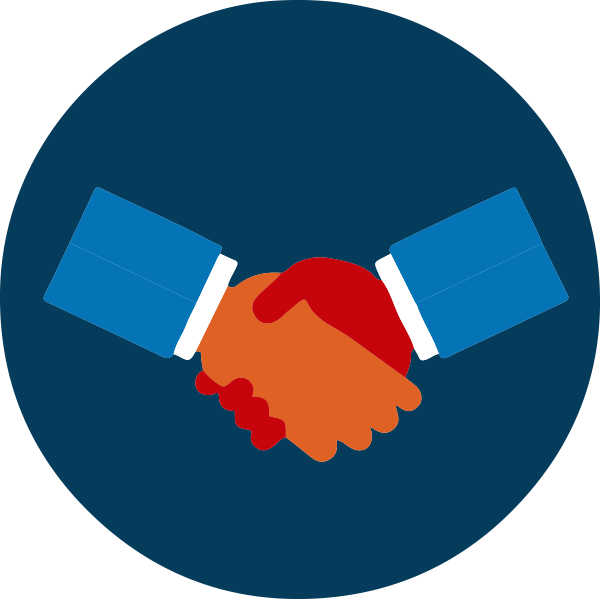Icon of a handshake.